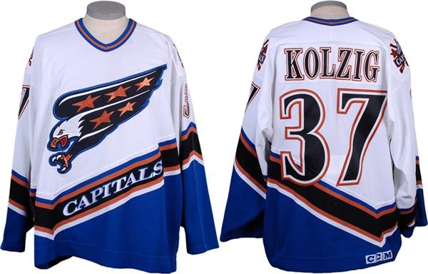 Game Used Hockey - 1997 Olaf Kolzig Washington Capitals Game Issued Jersey