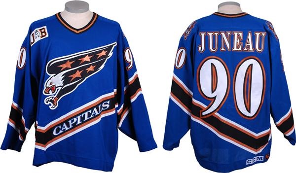 Game Used Hockey - 1997 Joe Juneau Washington Capitals Game Issued Jersey