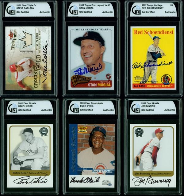 - Baseball Hall of Famers Signed Cards (6)
