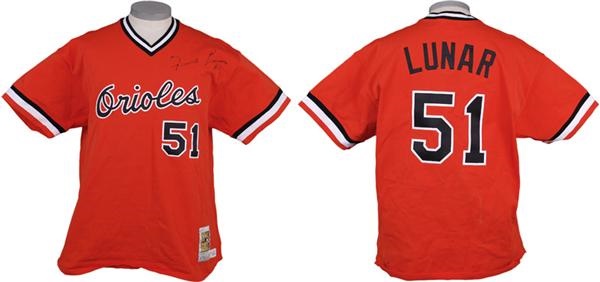 Game Used Baseball - 2001Fernando Lunar Game Used & Signed Baltimore Orioles Turn Back The Clock Jersey