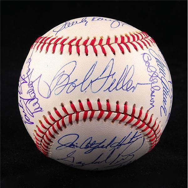 Autographs Baseball - Signed Hall of Fame Ball with 20 Signatures