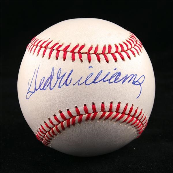 - Ted Williams Single Signed Baseball