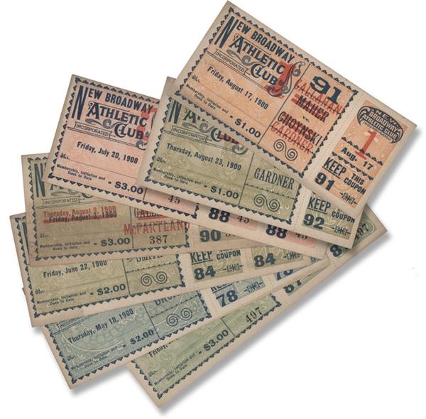 Memorabilia Boxing - 1900 Professional Boxing Full Ticket Collection (7)