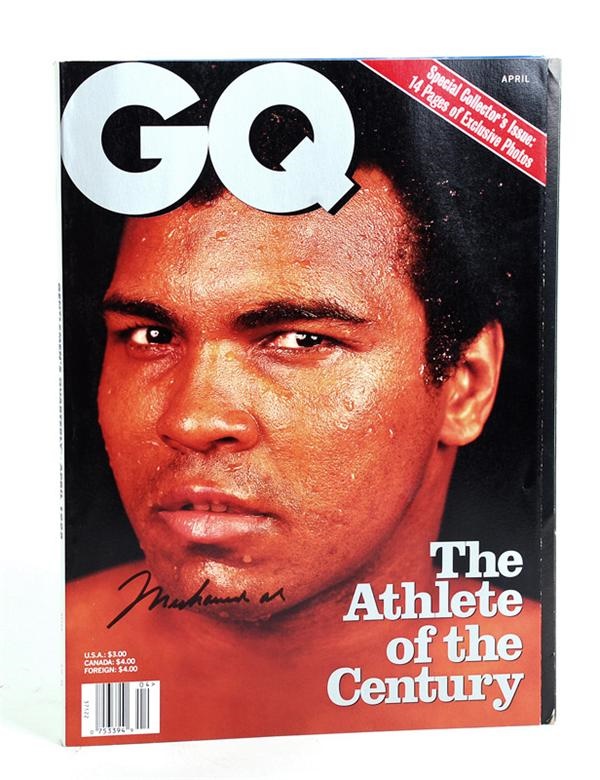 Memorabilia Boxing - Muhammad Ali Signed GQ Magazine