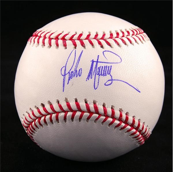 Autographs Baseball - Pedro Martinez Single Signed Baseball MLB