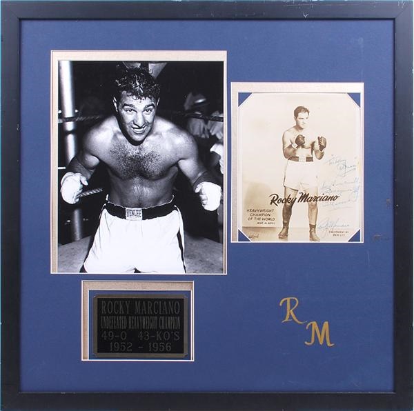 Rocky Marciano Signed Display