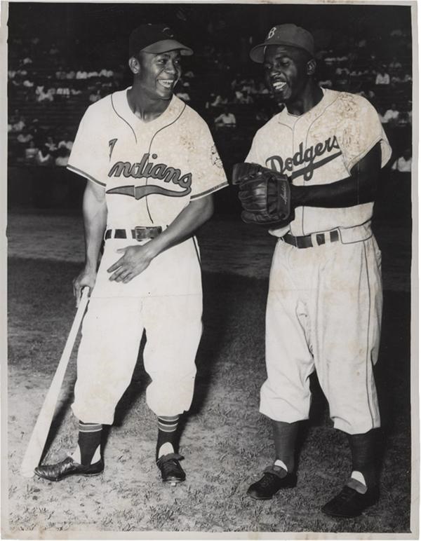 Memorabilia Baseball Photographs - Singles - Larry Doby and Jackie Robinson (1949)