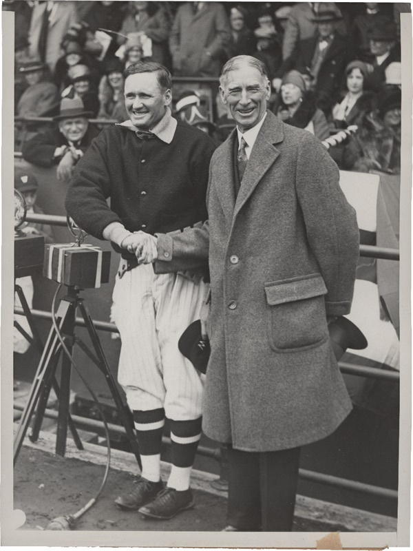 Memorabilia Baseball Photographs - Singles - Walter Johnson and Connie Mack (1929)