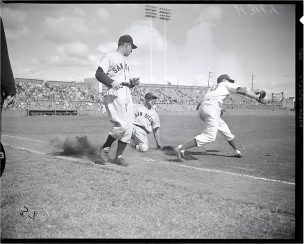 Memorabilia Baseball Photographs - Lots - 1950's Pacific Coast League Baseball Negatives (175+)