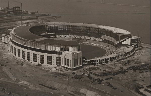 Memorabilia Baseball Photographs - Singles - Cleveland Municiple Stadium Construction (1931)