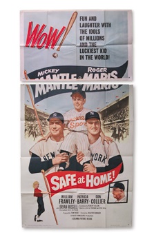 Mickey Mantle - Mickey Mantle & Roger Maris Safe At Home Three-Sheet Film Poster