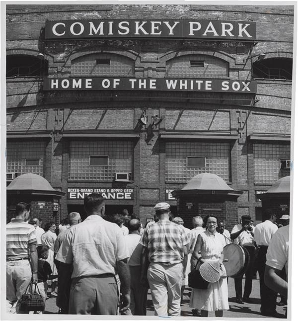 Memorabilia Baseball Photographs - Singles - Comiskey Park Entrance Oversized Photo (1959)
