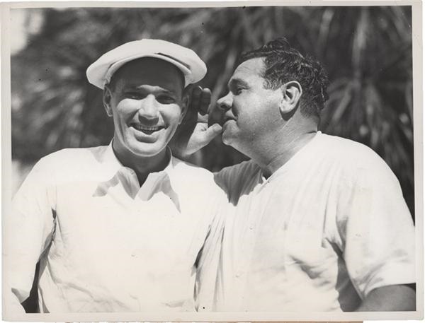 Memorabilia Baseball Photographs - Singles - Babe Ruth and Dizzy Dean (1936)