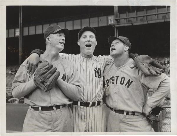 Jimmie Foxx, Lefty Grove and Red Ruffing (1941)