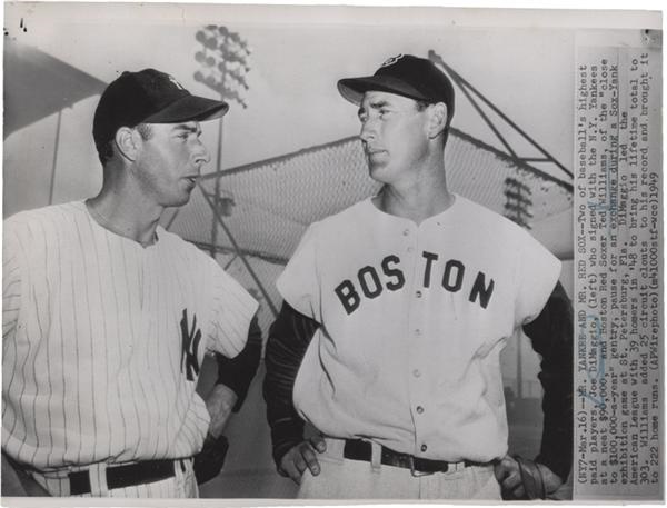 Memorabilia Baseball Photographs - Singles - Ted Williams and Joe Dimaggio (1949)