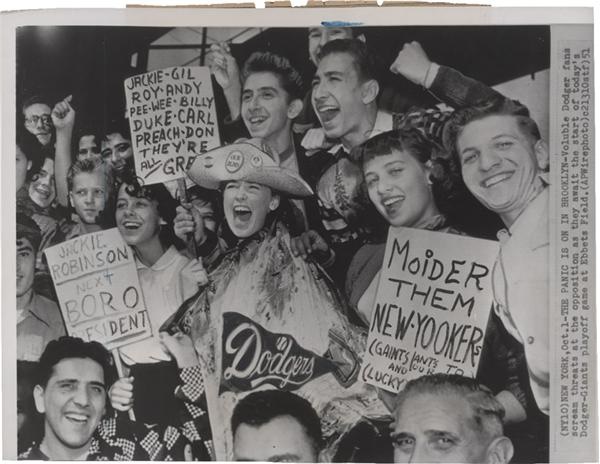 Memorabilia Baseball Photographs - Singles - Dodgers vs Giants Playoff Game (1951)
