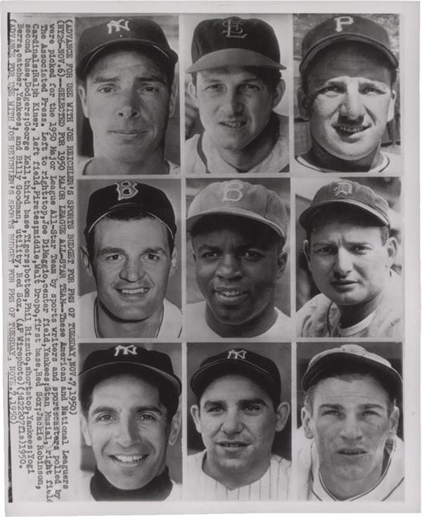 Memorabilia Baseball Photographs - Singles - Major League All-Star Players (1950)