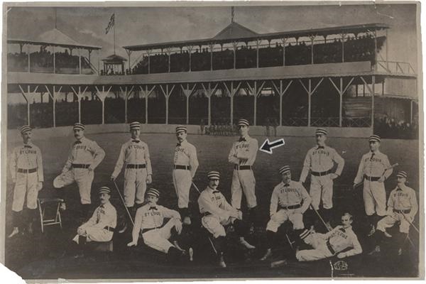 Memorabilia Baseball Photographs - Singles - St Louis Browns with Charles Comiskey (1880's)