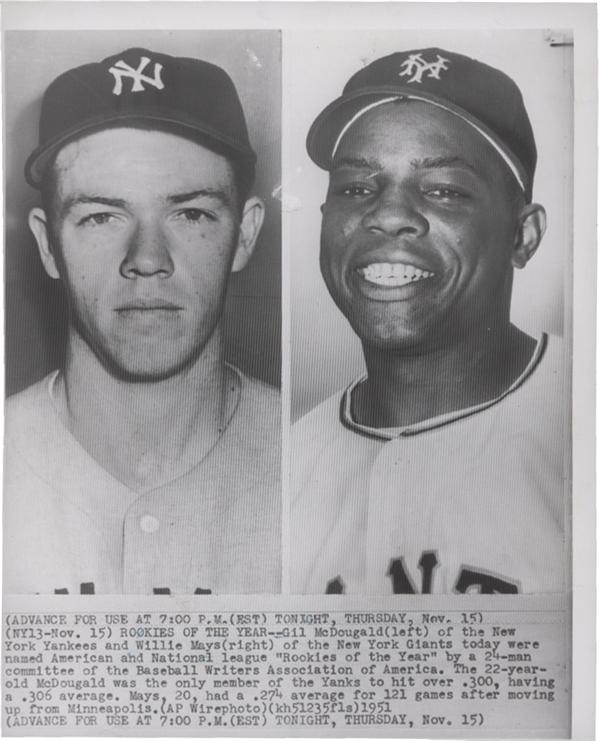 Memorabilia Baseball Photographs - Singles - Willie Mays Rookie (1951)