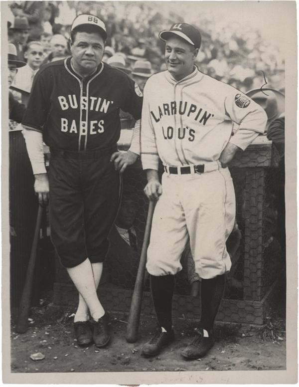 Memorabilia Baseball Photographs - Singles - Bustin Babe's and Larrupin Lou's (1928)