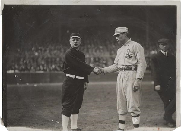 Memorabilia Baseball Photographs - Singles - John McGraw and Harry Davis "Just Before the Battle" World Series (1911)