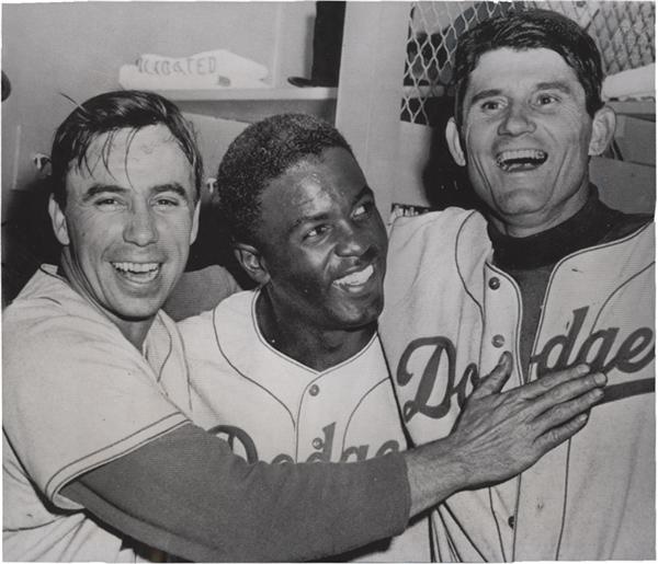 Memorabilia Baseball Photographs - Singles - Brooklyn Dodgers "Happy Days Are Here Again" (1952)