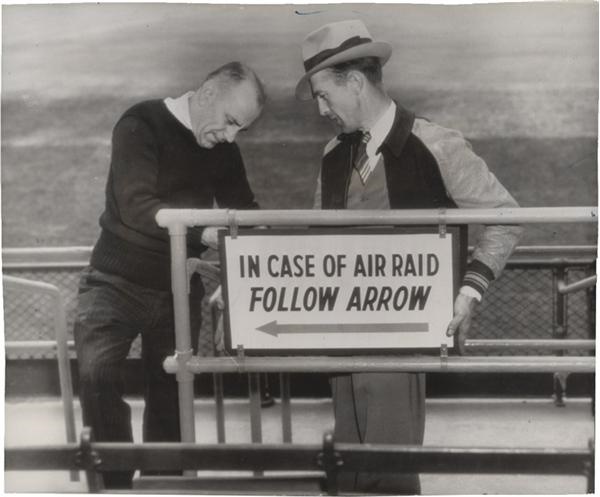 Memorabilia Baseball Photographs - Singles - Ebbets Field "In Case of Air Raid" (1942)