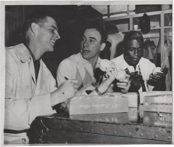 Brooklyn Dodgers Sign Team Balls (1956)