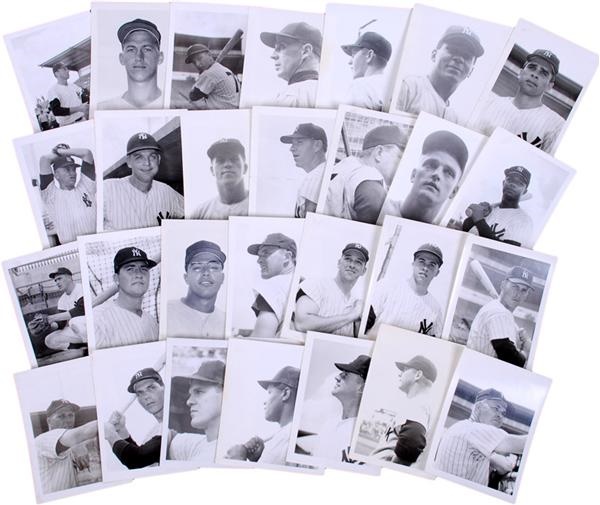 Memorabilia Baseball Photographs - Lots - Collection of 1960's NY Yankees Player Snapshots with Mantle and Maris (28)