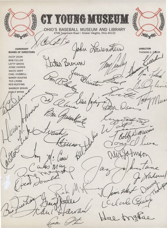 - 1970's Designated Hitters Signed Sheet (37 signatures)