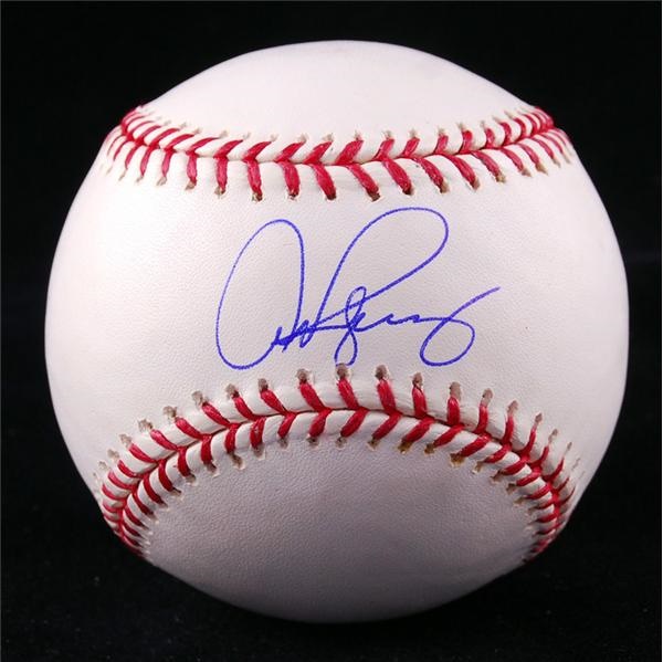 Baseball Autographs - Alex Rodriquez Signed Baseball Steiner