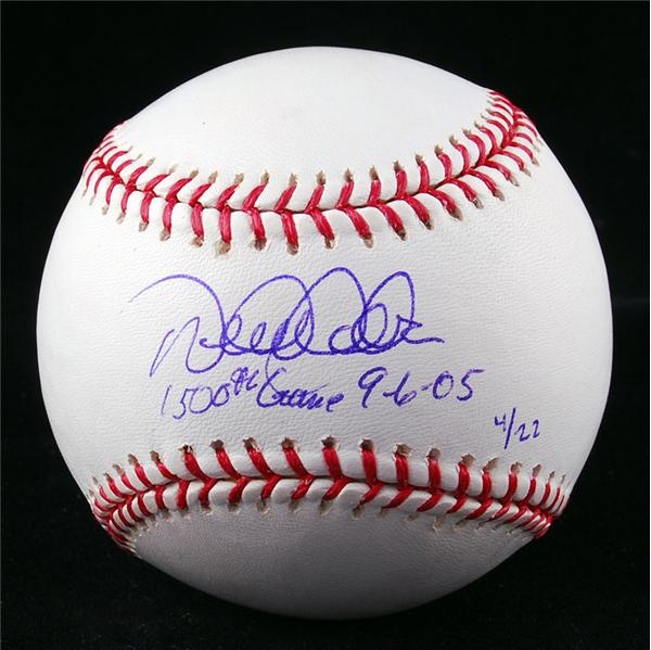Baseball Autographs - Derek Jeter 1500 Inscribed Limited Edition Signed Baseball Steiner 4/27