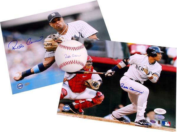 Baseball Autographs - Robinson Cano Signed 8 x 10 Photographs and Baseball Steiner (3)