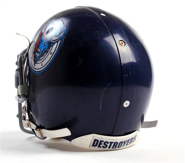 Football - Buffalo Destroyers Game Worn Football Helmet