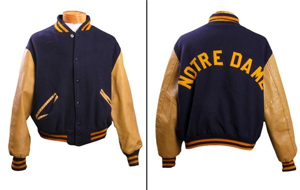 - Circa 1940s Notre Dame College Jacket