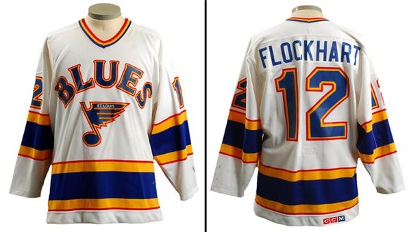 Hockey Equipment - 1986-87 Ron Flockhart St. Louis Blues Game Worn Jersey