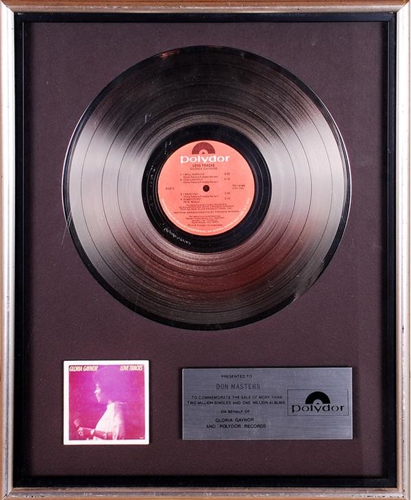 Rock And Pop Culture - Gloria Gaynor I Will Survive Love Tracks Gold Record (1978)