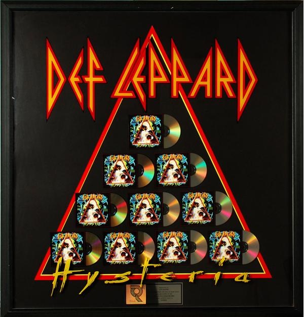 - Def Leppard Hysteria Gold Record Large Display