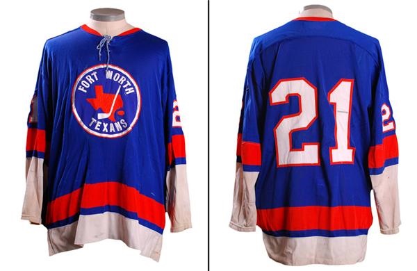 - Mid 1970's Ft. Worth Texans CHL Game Worn Jersey
