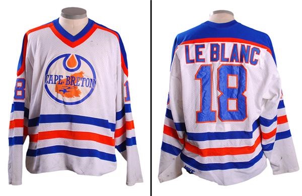 Hockey Equipment - 1989-90 John LeBlanc Cape-Breton Oilers AHL Game Worn Jersey