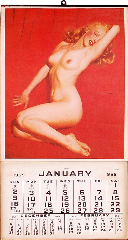 - Marilyn Monroe Nude Pin-Up Calendar (1955)