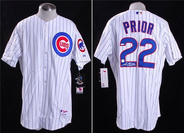 Mark Prior Signed Chicago Cubs Gray Jerseys (5)