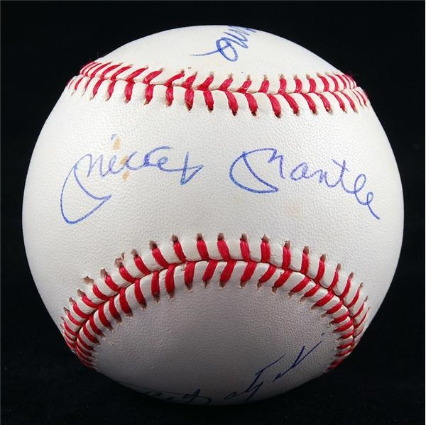 - Mickey Mantle and Ted Williams Signed Baseball