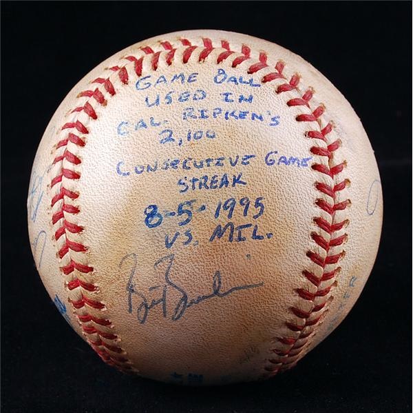 Ernie Davis - Cal Ripken 2,100 Game Used Baseball