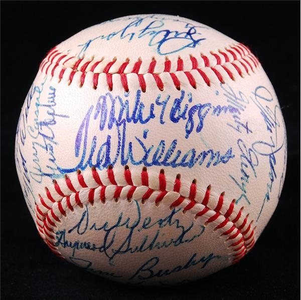Baseball Autographs - Vintage 1959 Boston Red Sox Team Signed Baseball