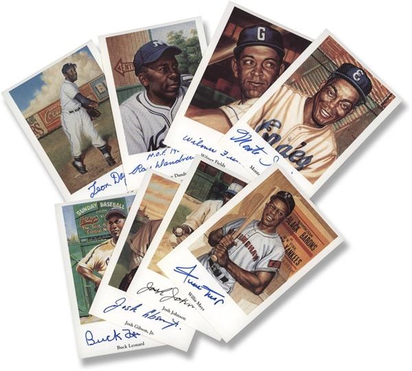 Baseball Autographs - Ron Lewis Negro League Postcard Signed Near Set (29/30)