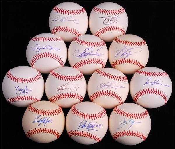 - Baseball Stars and Future Hall of Famers Signed Baseballs (12)