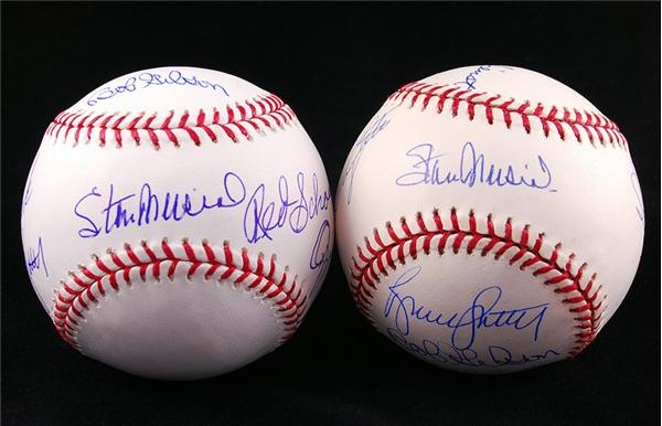 Baseball Autographs - Baseballs Signed by St Louis Cardinals Hall of Famers (2)