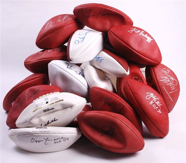 - Collection of Single Signed Footballs (20)