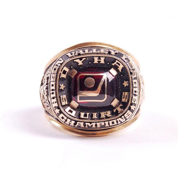 Hockey Memorabilia - 1991 Hudson Valley Hockey League Champions 10K Gold Ring